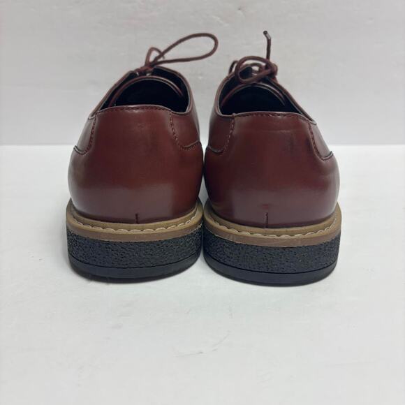Alfani burgundy leather lace-up oxfords Size 12m Mens main image 5